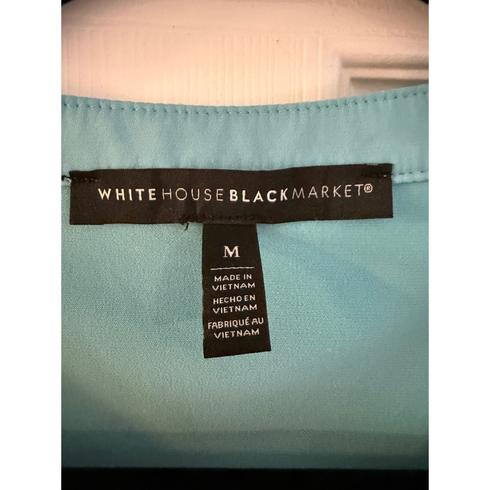 White House‎ Black Market Teal Lace Up Sleeveless Tank Top Women's M - Picture 2 of 4